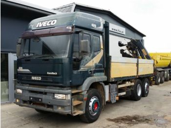 Camion fourgon Iveco EUROTECH 440E42 6x2 stake body with crane: photos 1