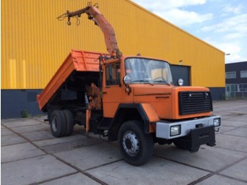 Camion benne Iveco Magirus Deutz 170.23 - 4x4 - Meiller crane | DPX-5713: photos 1