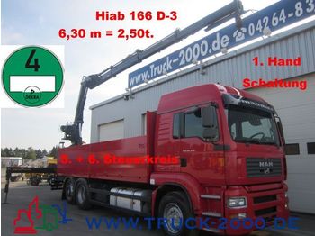 Camion plateau MAN TGA 26.430 HIAB 166 D-3 10,30 m= 1,46t. Euro 4: photos 1