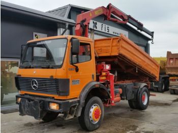 Camion benne Mercedes Benz SK 1729 4x4 tipper + crane: photos 1
