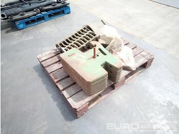Contrepoids Pallet of Front Weights & Weight Hanger to suit John Deere Tractor, Drain Covers: photos 1