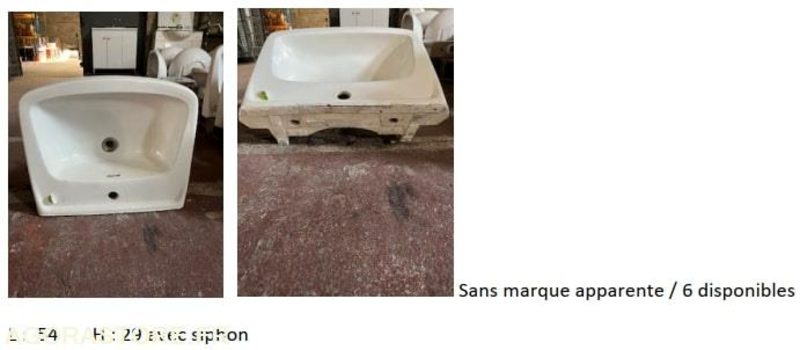 Outil/ Équipement Vasques simples