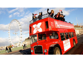 Bus à impériale BRITISH BUS Tourist City Sightseeing open top traditional & modern London bu: photos 1