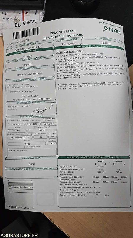 Minibus Renault Trafic - 2004 - 257907kms - 1707-XB-22