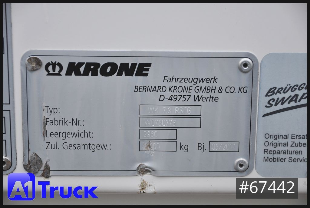 Carrosserie fourgon KRONE BDF 7,45 Wechselbrücke, 2525mm Innenhöhe Rolltor
