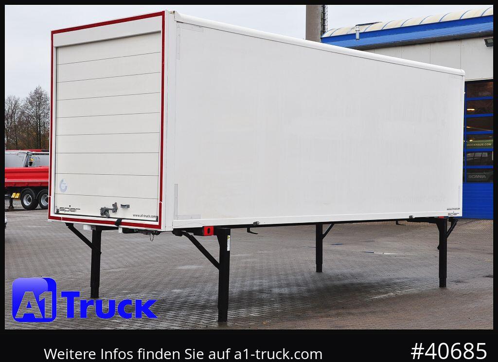 Carrosserie fourgon SPIER WB Koffer, 7,45, guter Zustand, verzinkt, Rolltor