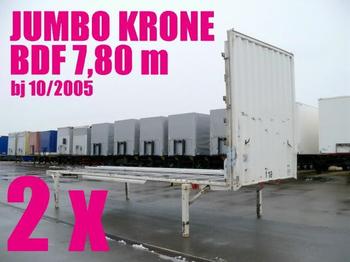 Krone WECHSELBRÜCKE PLATEAU JUMBO 7,80 2 x - Caisse mobile/ Conteneur