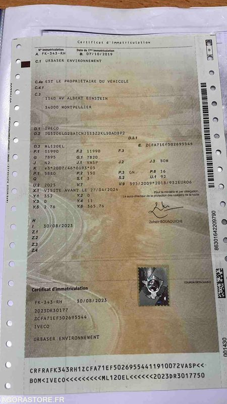 Camion BOM - IVECO	120-210L- 2019