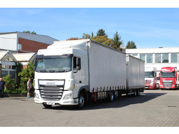 Camion à rideaux coulissants Daf XF 460 E6  Jumbo  2 Tank  2 Liegen Zug komplett