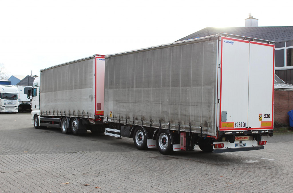 Camion à rideaux coulissants MAN TGX 26.500 XXL Retarder Kühlbox Kompletter ZUG