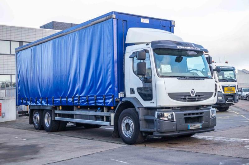 Camion à rideaux coulissants Renault PEMIUM LANDER 340 DXI-6X2