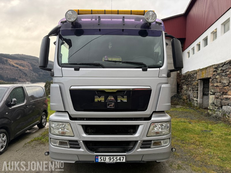Camion ampliroll 2010 MAN TGS 28.540 krokbil / krokløftbil - maskinflak + krokkasse