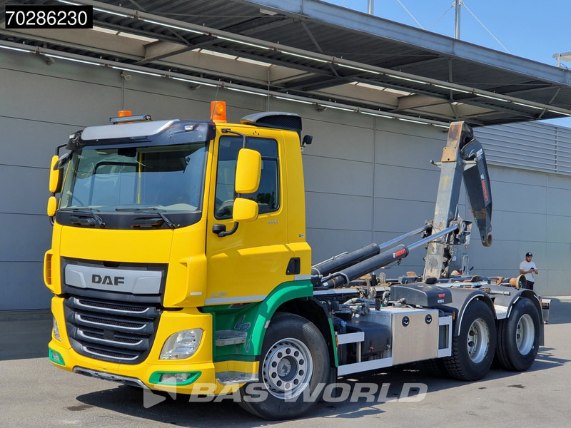 Camion ampliroll DAF CF 450 CF 6X2 HIAB 20ZL53 Hooklift LiftAxle Automatic 20 Tonnes ACC Euro 6