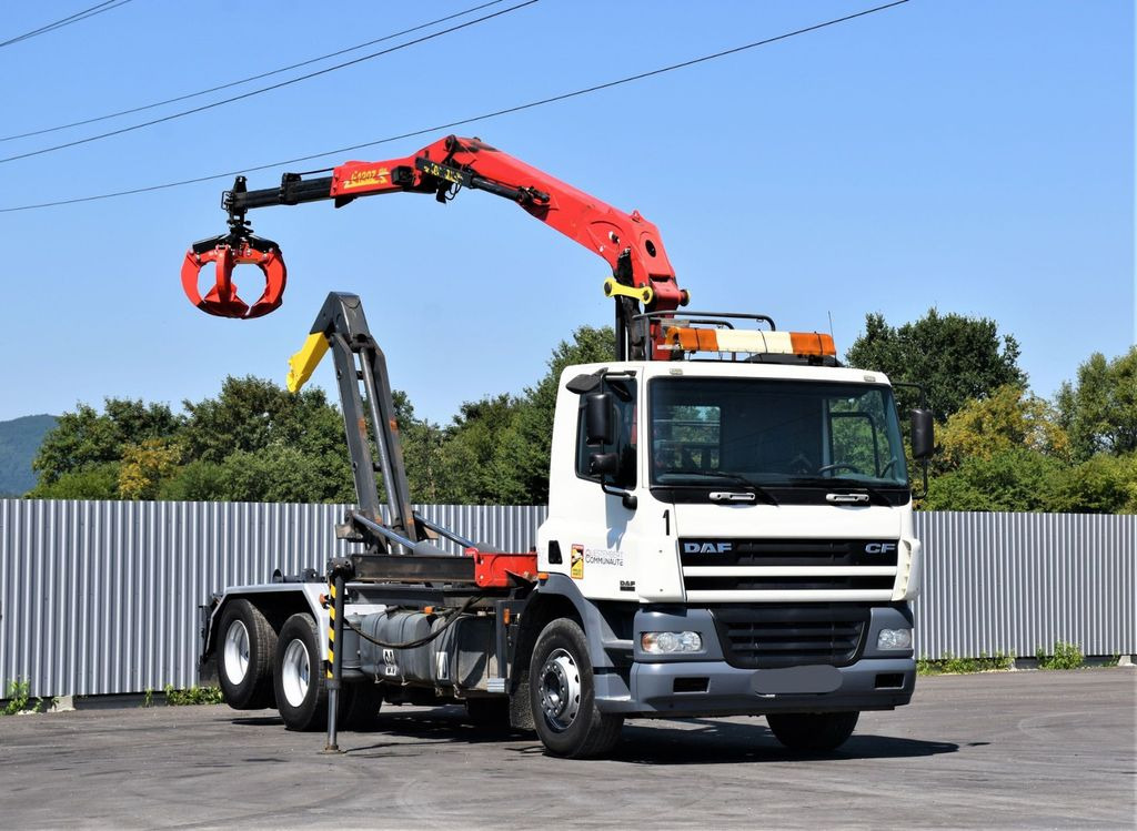 Camion ampliroll DAF CF 85.340 * ABROLLKIPPER + KRAN