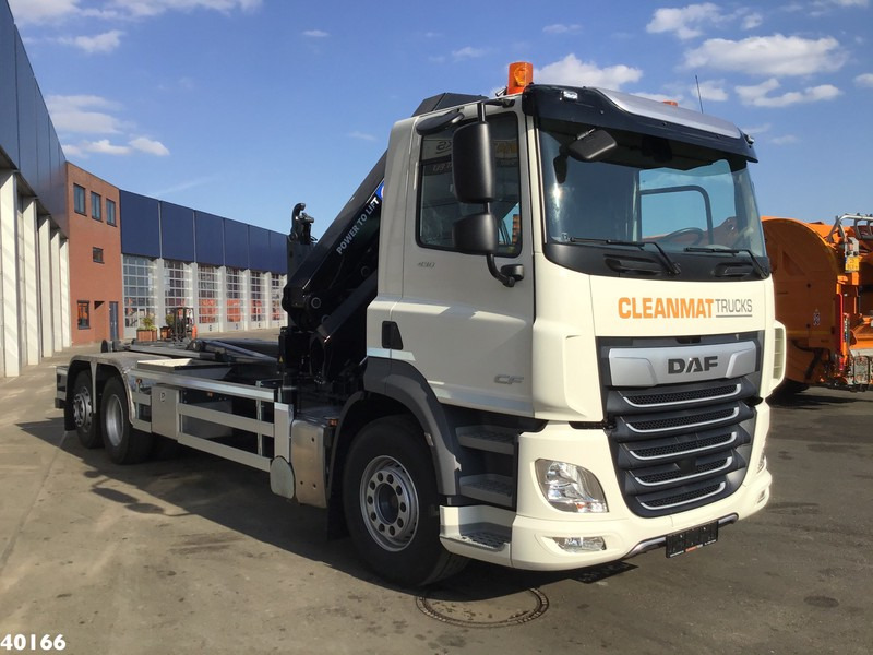 Camion ampliroll DAF FAN CF 430 HMF 23 ton/meter laadkraan + Welvaarts Weighing system