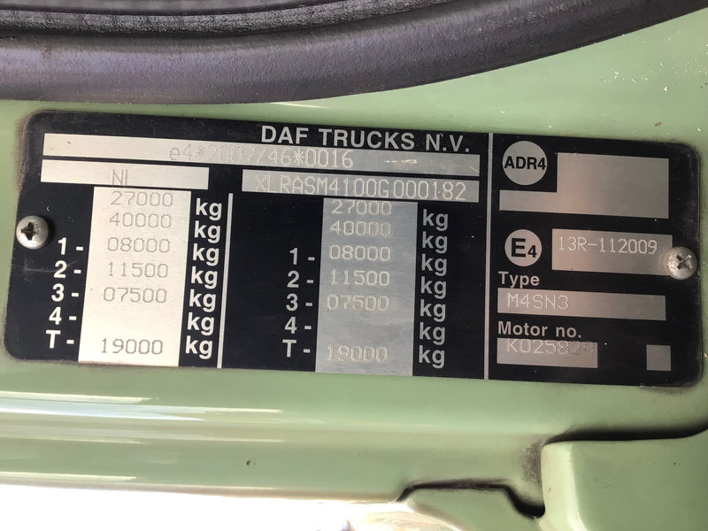 Camion ampliroll DAF FAR CF 370 VDL 21 Ton haakarmsysteem