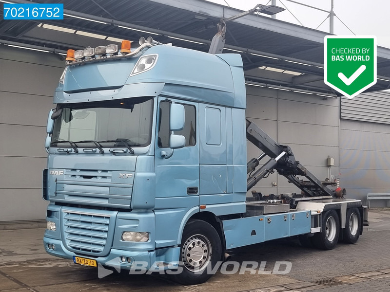 Camion ampliroll DAF XF105.460 6X2 NL-Truck Hiab XR26S61 Manual Liftachse Euro 5
