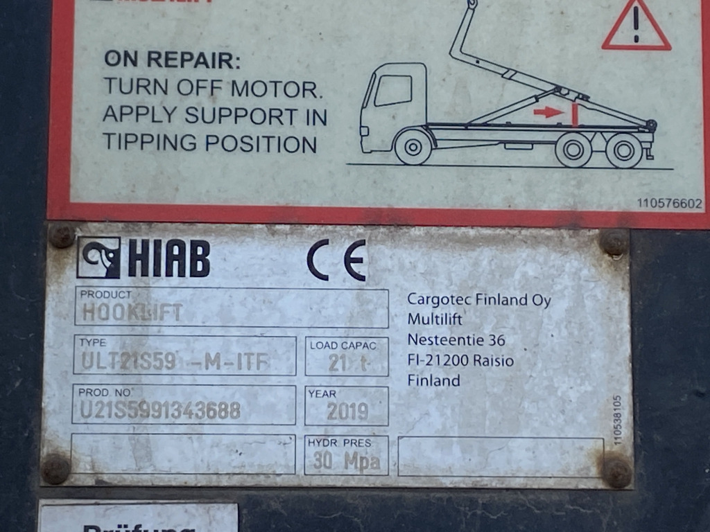 Camion ampliroll DAF XF 450 FAN / HIAB Multilift