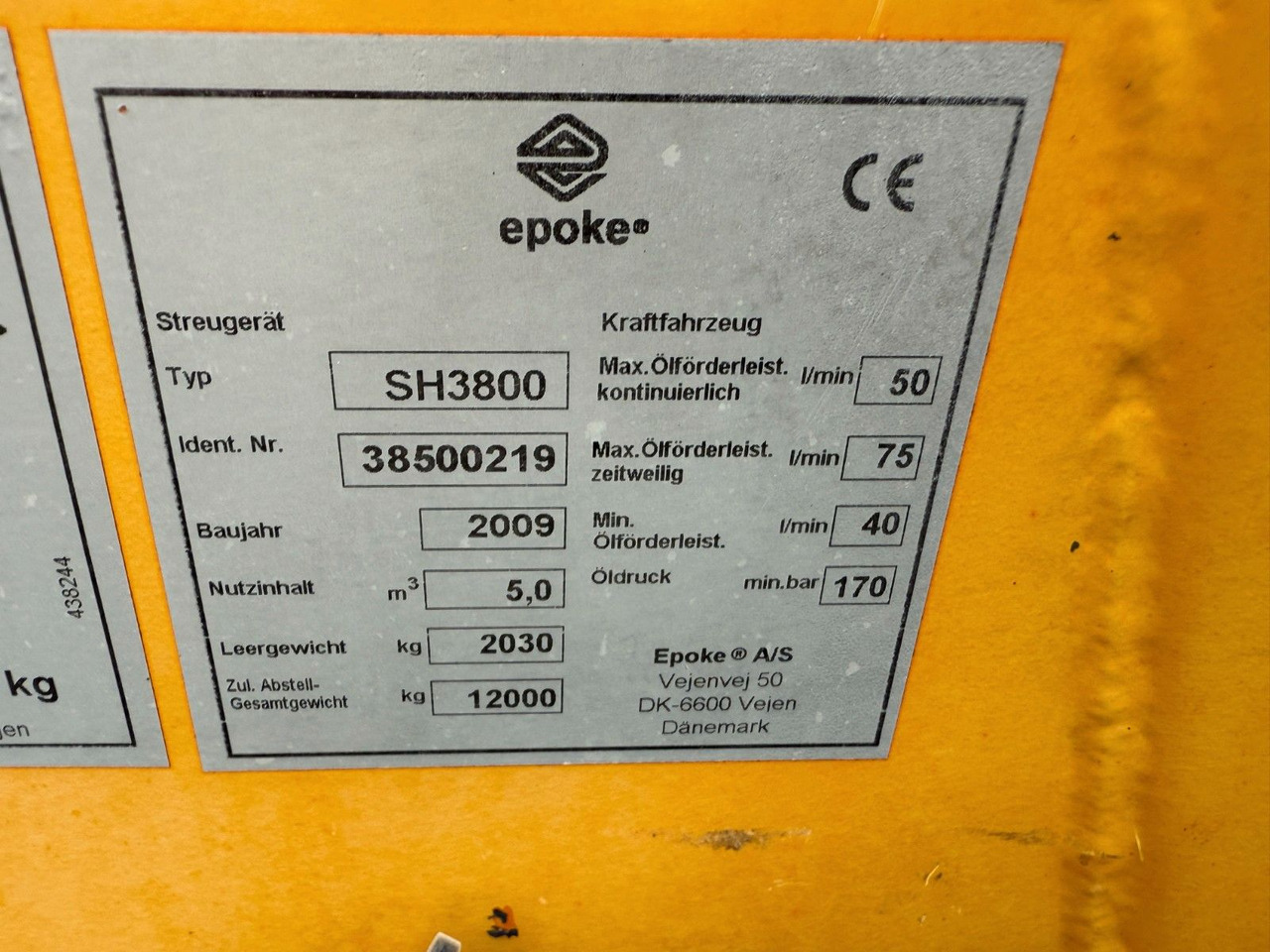 Camion ampliroll Epoke Salzstreuer Winterdienst Bandstreuer