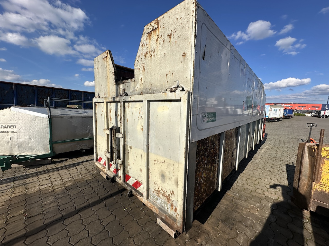 Camion ampliroll Glas Kran Mulde   Palfinger PK 16502   Funk