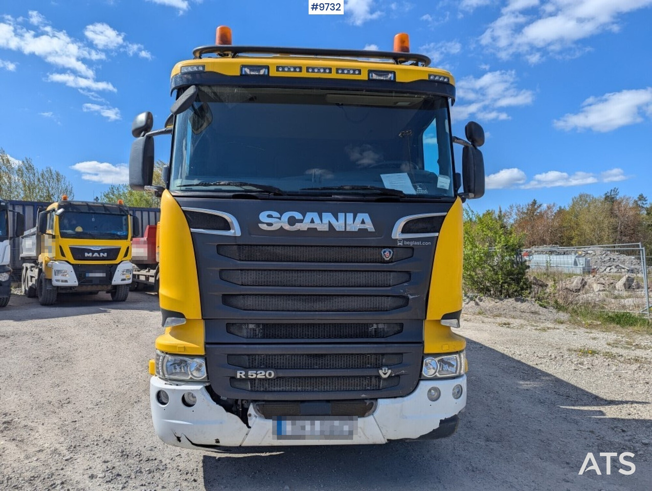 Camion ampliroll Hooklift Truck Scania R520 6x2 with flatbed