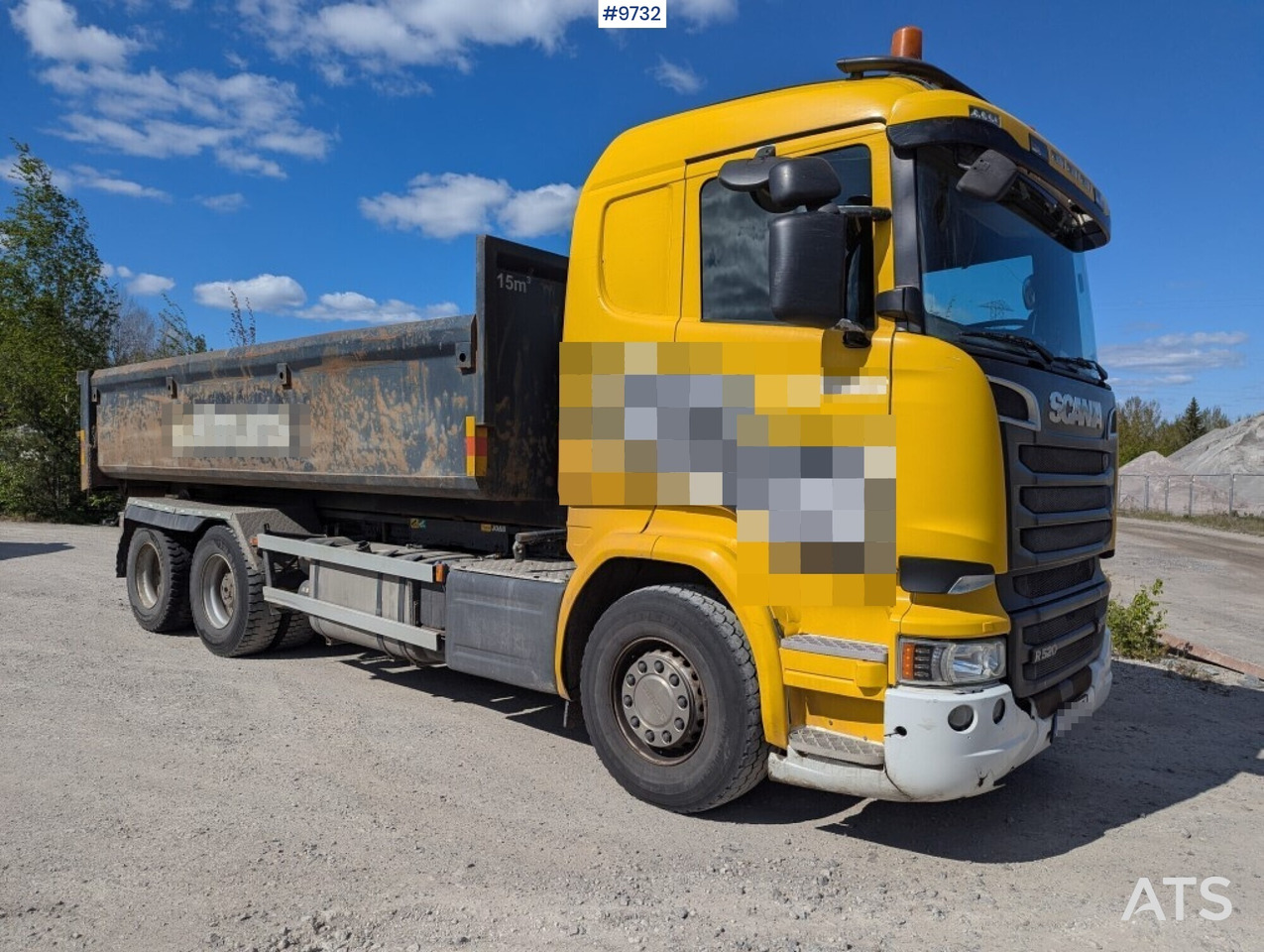 Camion ampliroll Hooklift Truck Scania R520 6x2 with flatbed