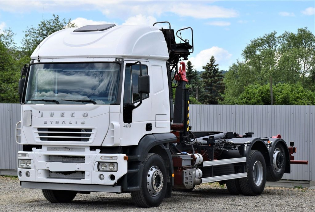 Camion ampliroll Iveco STRALIS 400 Abrollkipper + KRAN * TOPZUSTAND