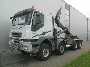 Camion ampliroll Iveco TRAKKER 340T450 8X4 HIAB HOOK ZF MANUAL
