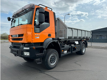 Camion ampliroll Iveco Trakker 360 E5 4x4  Abroller + Kran Hydraulik + 