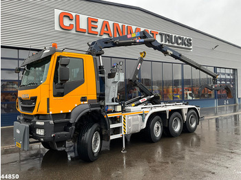 Camion ampliroll Iveco Trakker AD380T41W 8x6 Euro 6 HMF 19 Tonmeter Z-kraan
