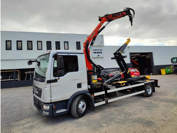 Camion ampliroll MAN TGL 12.250 Containersysteem Jimeca met kraan Palfinger PK4501
