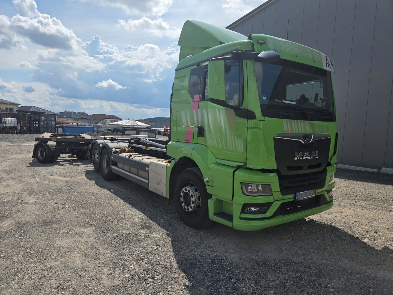 Camion ampliroll MAN TGS 2651 Abrollkipper HIAB Lift -Lenkachse