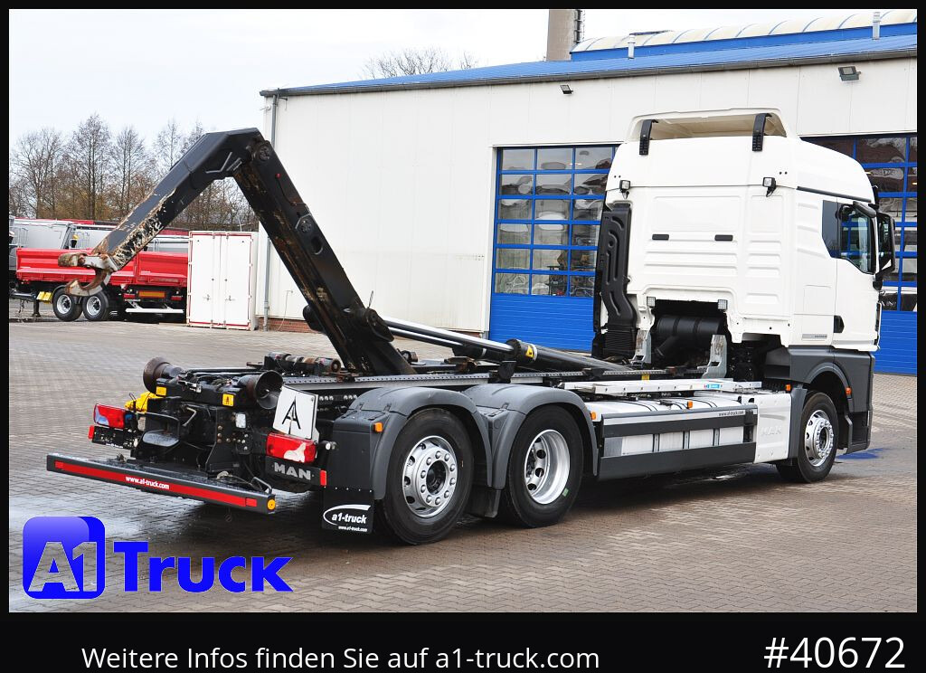 Camion ampliroll MAN TGS 26.470 BL, Meiller RS 21.70, Lenkachse,