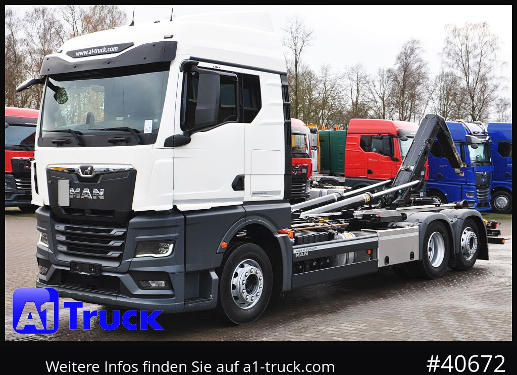Camion ampliroll MAN TGS 26.470 BL, Meiller RS 21.70, Lenkachse,