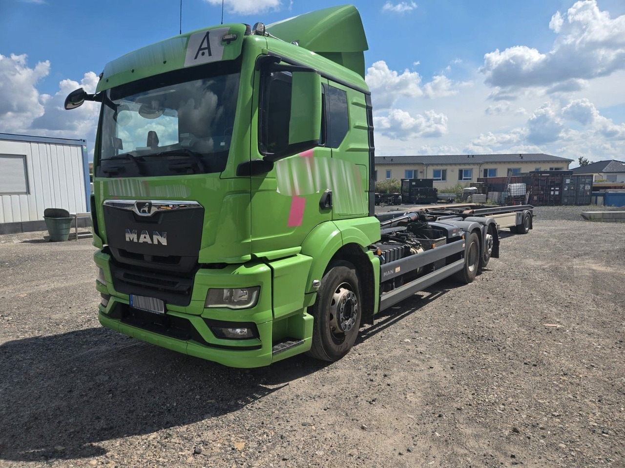 Camion ampliroll MAN TGS 26.510 Abrollkipper HIAB Lift -Lenkachse