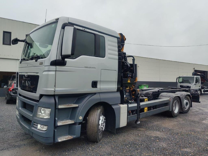 Camion ampliroll MAN TGX 26.400 Euro5 containersysteem kraan Effer 145 remote
