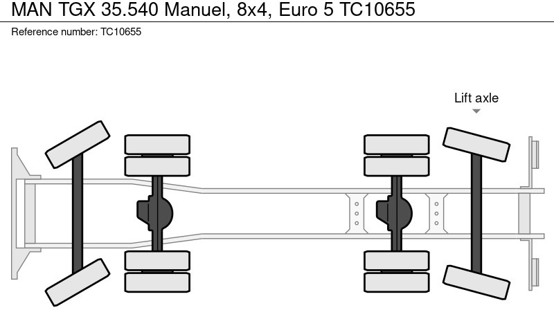 Camion ampliroll MAN TGX 35.540 Manuel, 8x4, Euro 5, Joab.