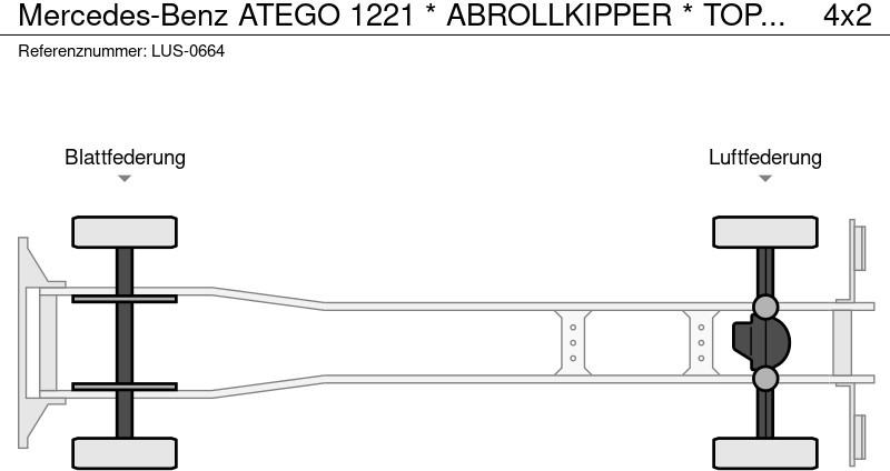 Camion ampliroll Mercedes-Benz ATEGO 1221 * ABROLLKIPPER * TOPZUSTAND