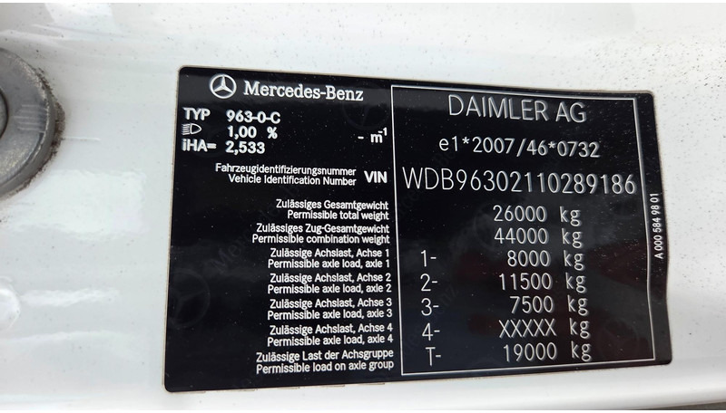 Camion ampliroll Mercedes-Benz Actros 2543 6X2*4