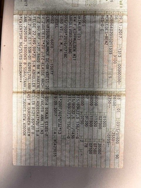 Camion ampliroll Mercedes-Benz Arocs 2643 Mit Meiller Abrollkipper Top