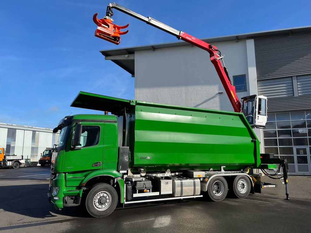 Camion ampliroll Mercedes-Benz Arocs 2751 6x2 HAD / Abroller EBERT Fällbox Q150