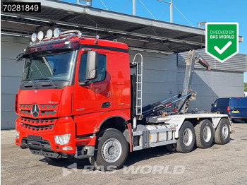 Camion ampliroll Mercedes-Benz Arocs 3258 8X4 24t Hiab XR24SL5924 Retarder Big-Axle Lift-Lenkachse Euro 6