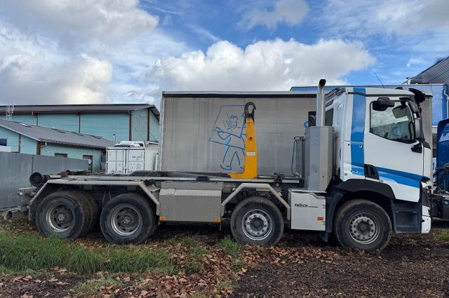 Camion ampliroll Renault C460 8x4, E6, Abroll Troesch, Retarder Unfall