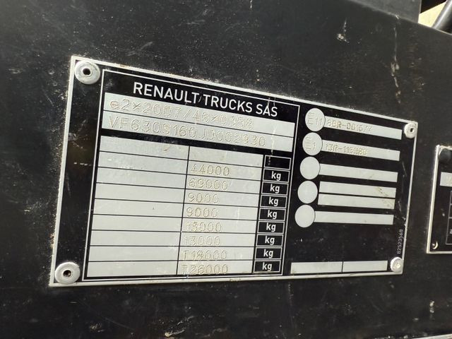 Camion ampliroll Renault C460 8x4, E6, Abroll Troesch, Retarder Unfall