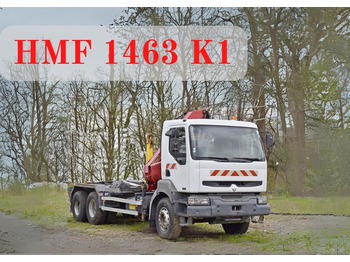 Camion ampliroll Renault KERAX 370 * ABROLLKIPPER *HMF 1463 K1 / 6x4 *TOP 
