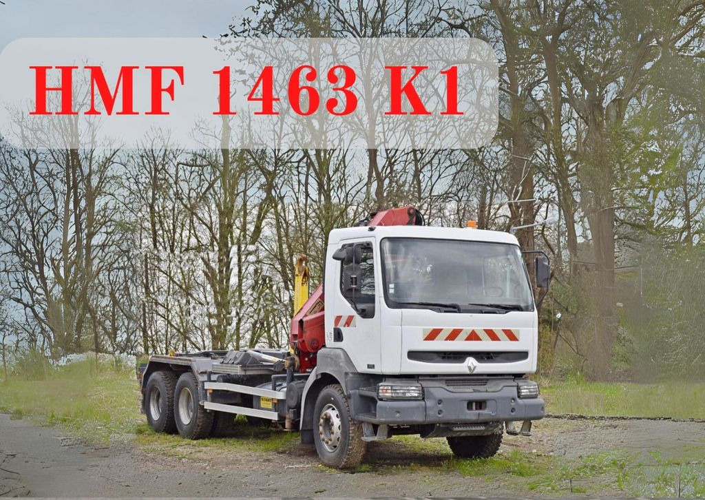 Camion ampliroll Renault KERAX 370 * ABROLLKIPPER *HMF 1463 K1 / 6x4 *TOP