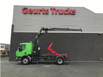 Camion ampliroll Renault MIDLUM HAKEN+ HIAB KRAN