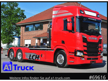 Camion ampliroll SCANIA R500, Abrollkipper, HIAB, Lift-Lenkachse,