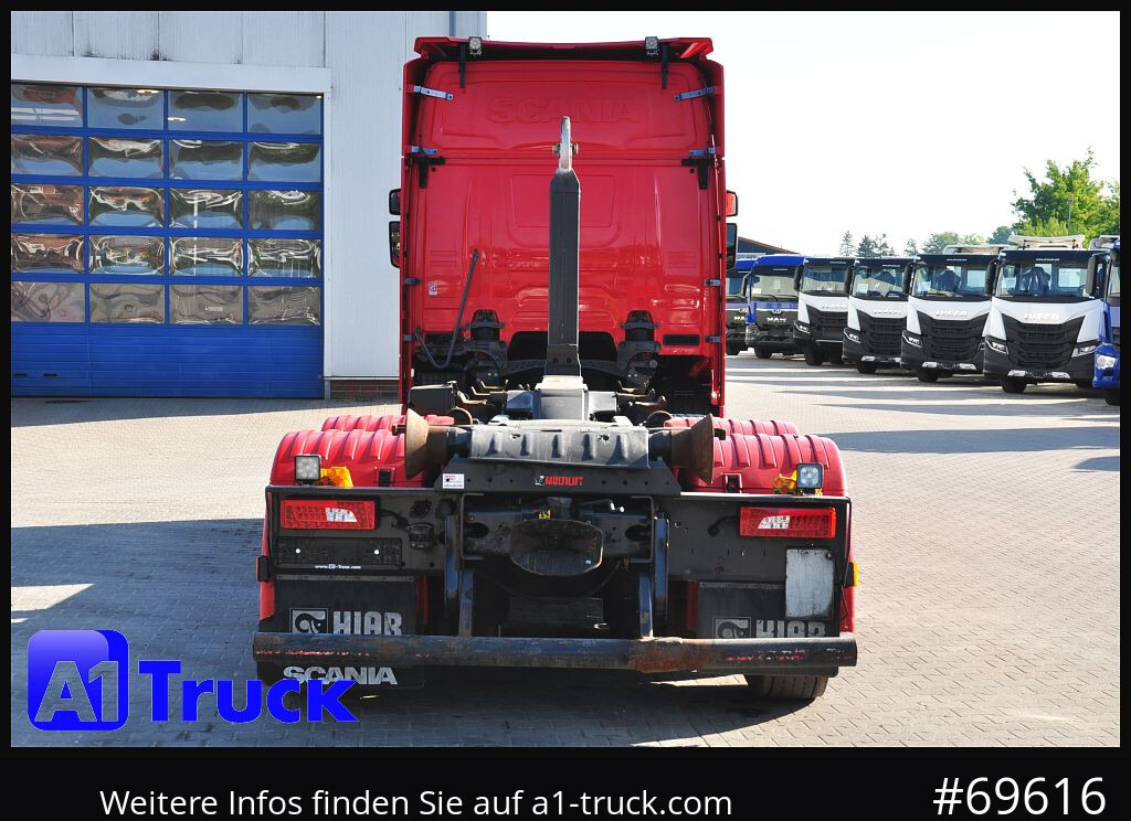 Camion ampliroll SCANIA R500, Abrollkipper, HIAB, Lift-Lenkachse,