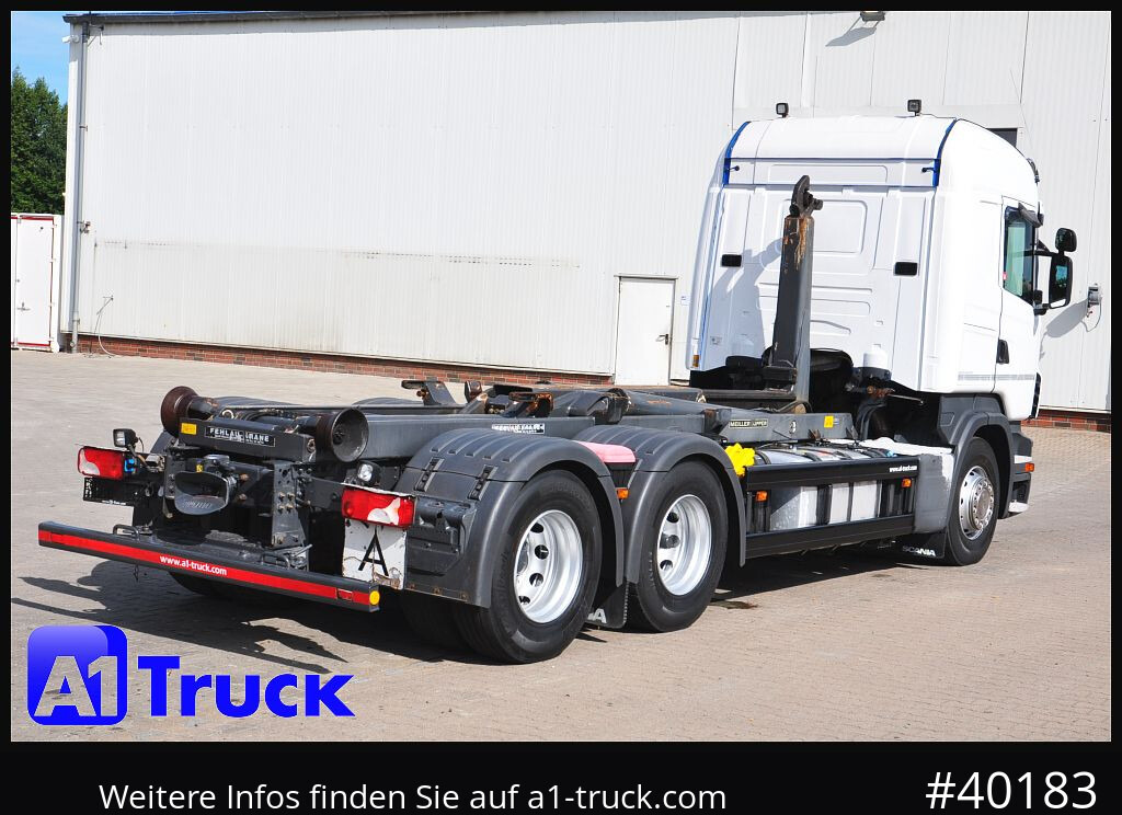 Camion ampliroll SCANIA R500, V8,, Meiller, Liftachse,